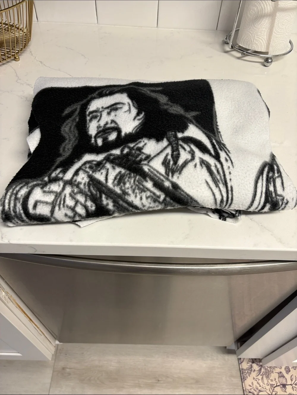 Star Wars Black and White Graphic Fleece Throw Blanket
